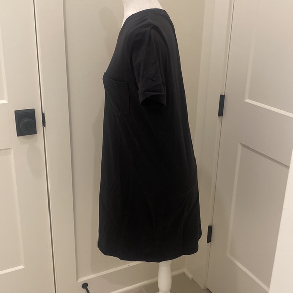 Madewell Black Cotton Crew Neck T Shirt Dress Sz L - Picture 3 of 6